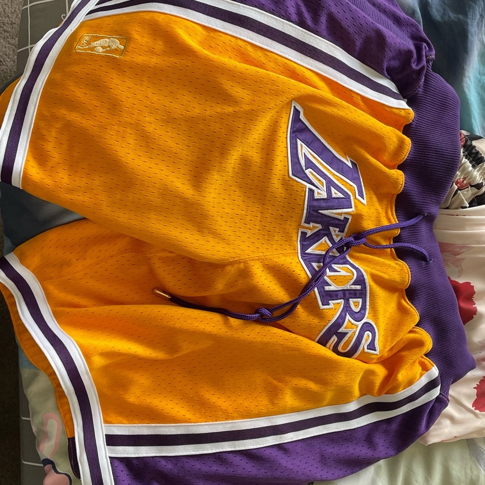 Just Don Purple and Gold Kids Shorts